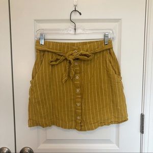 Yellow Striped Skirt